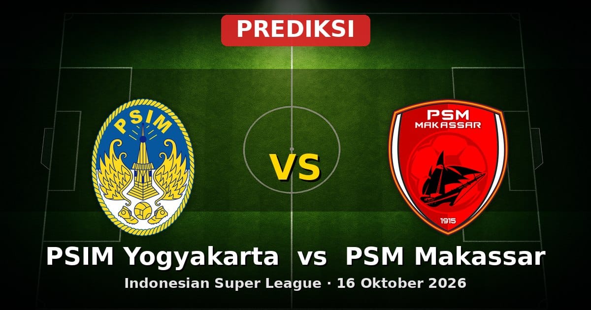 Prediksi PSIM Yogyakarta vs PSM Makassar Liga Indonesia 16 Oktober 2026